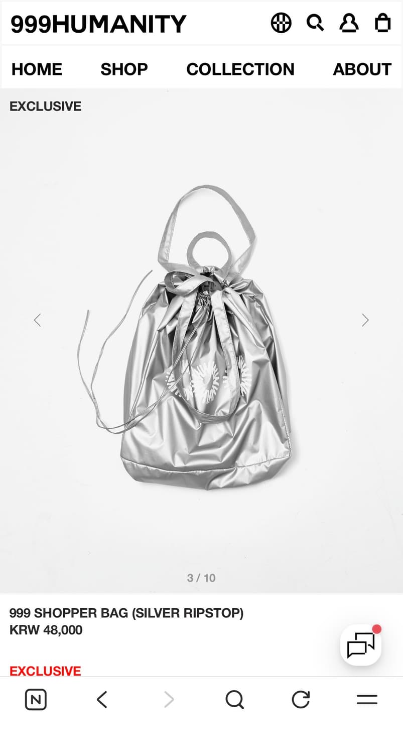 999휴머니티 쇼퍼백 새상품 (48000원) 상품이미지3