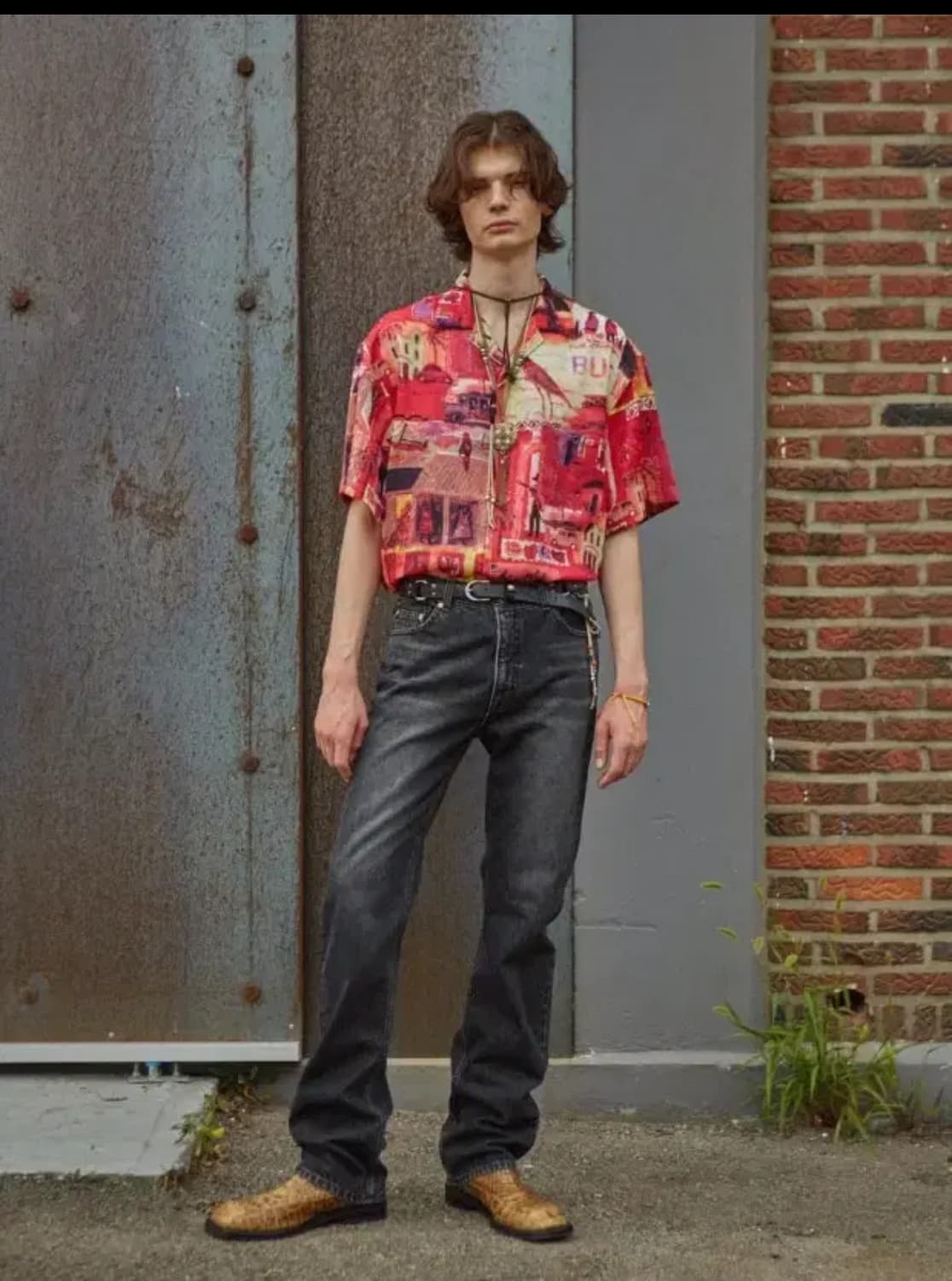 앤더슨벨 / 뉴 아메리카 스트레이트 데님 블랙 / L 상품이미지1