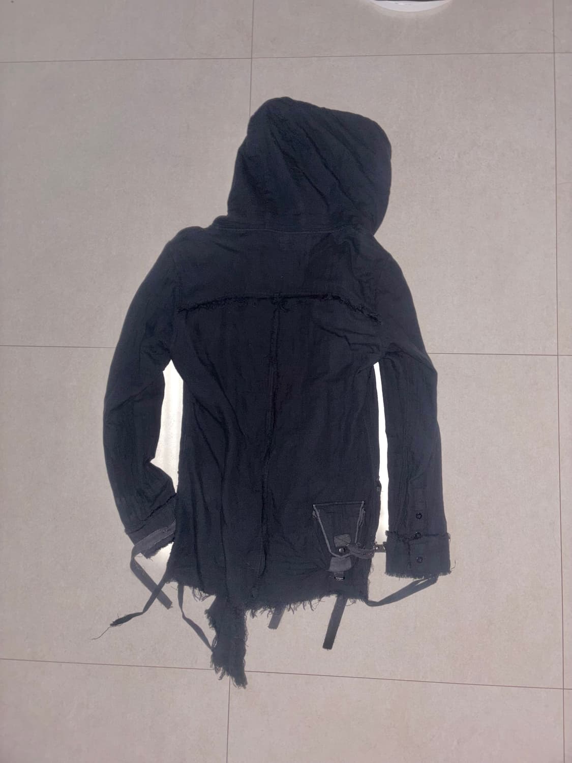 세멘틱디자인 후드 롱가디건 상품이미지2