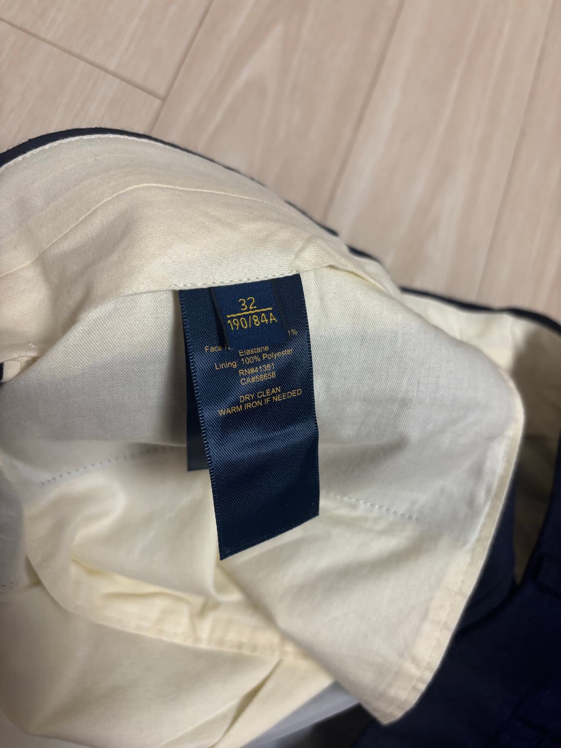 폴로 랄프로렌 made in italy 네이비 울 정장 바지(32) 상품이미지3