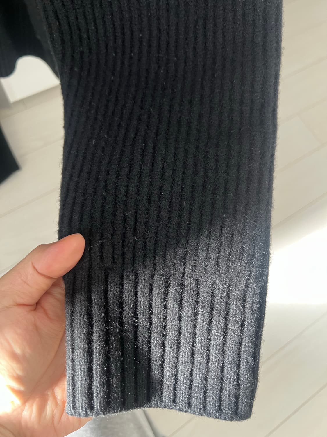 타임옴므 캐시미어 집업 가디건 블랙 95 상품이미지5