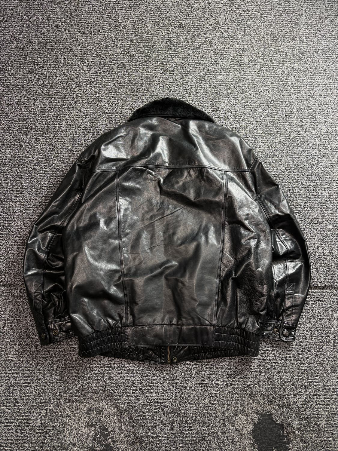 빈티지 아카이브 퍼 카라 카우하이드 레더 자켓 3240 상품이미지5