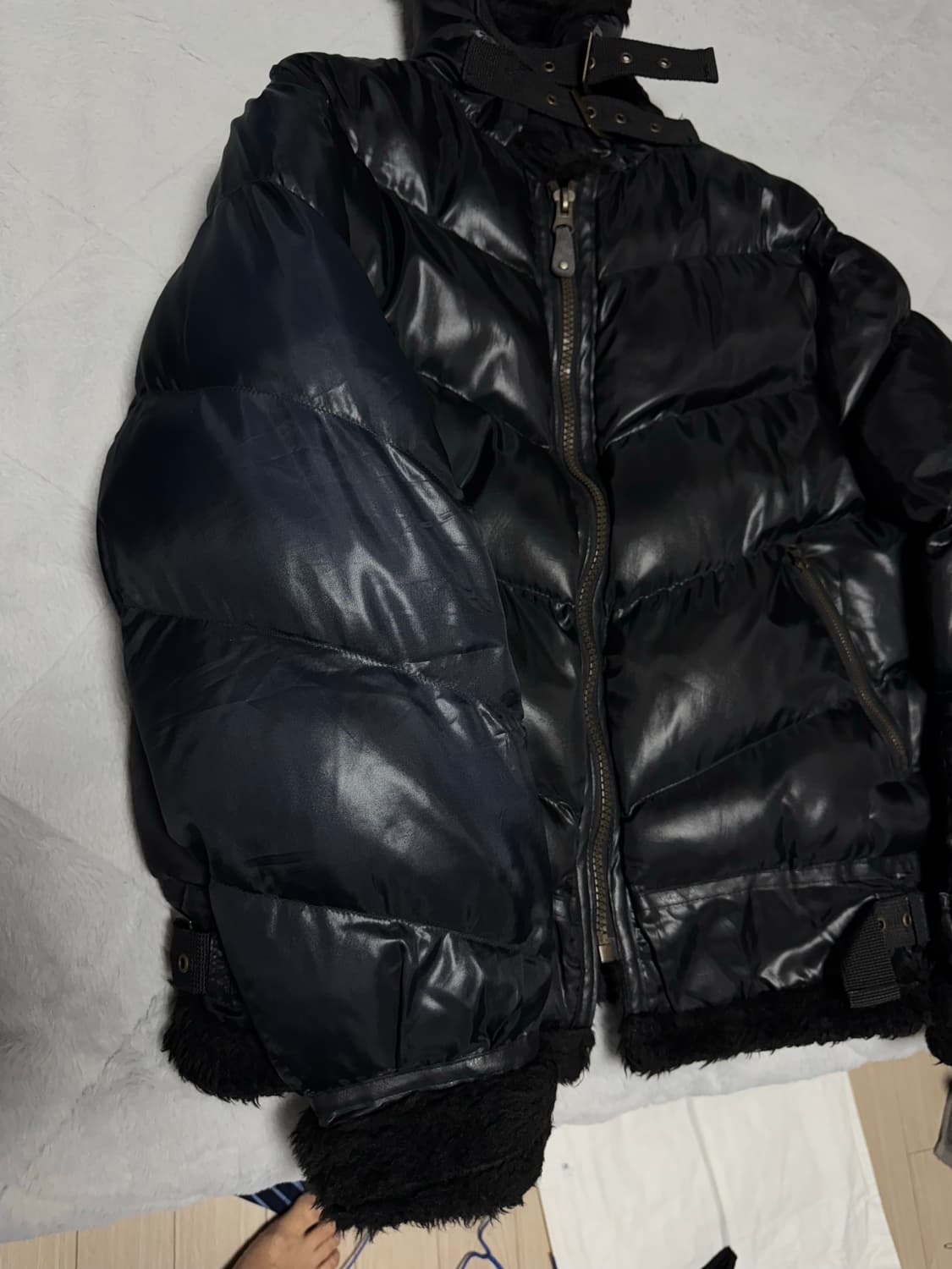 flying warm jacket 양털믹스 변형 하이넥 경량 패딩 상품이미지7