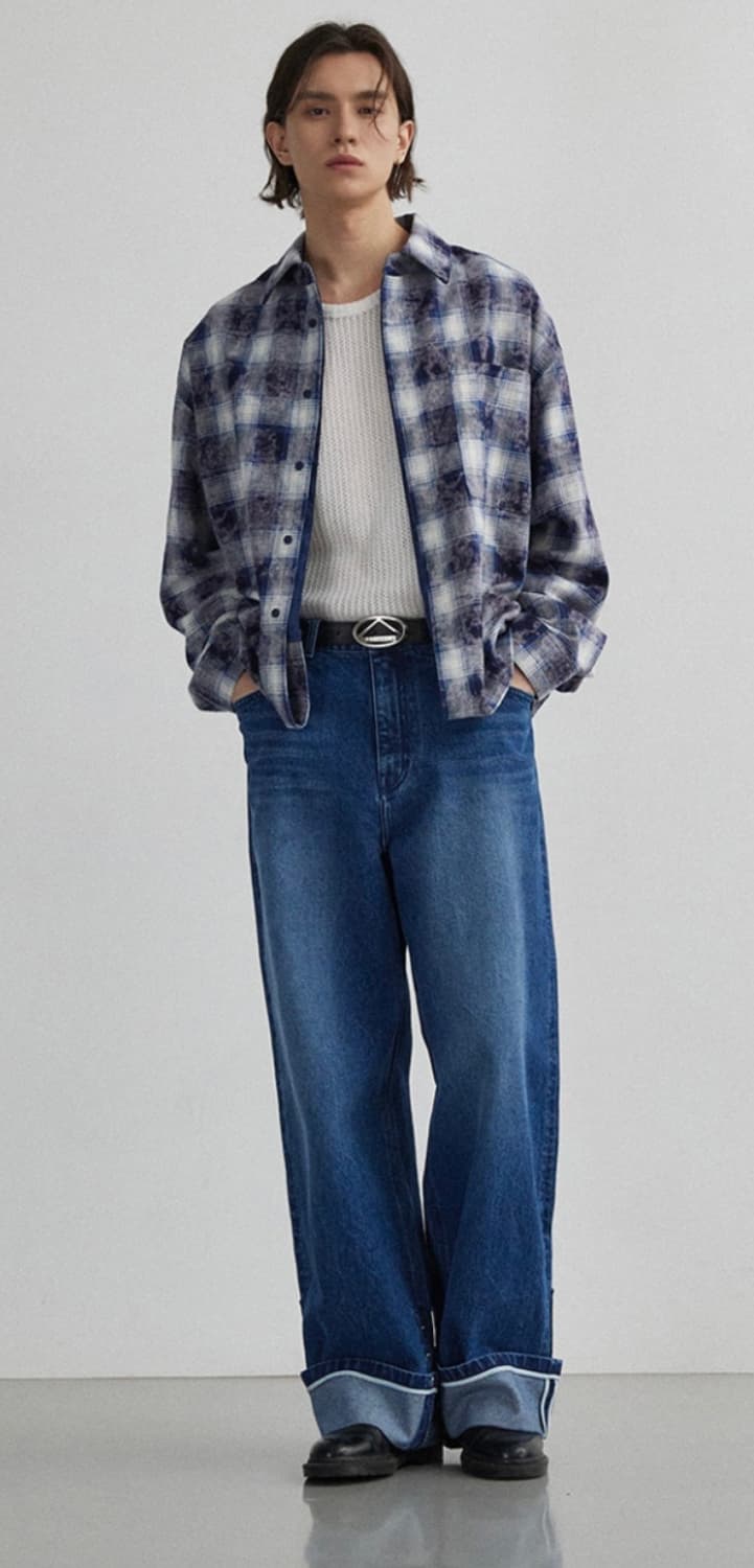 언지미크 롤업 데님 새제품 상품이미지3