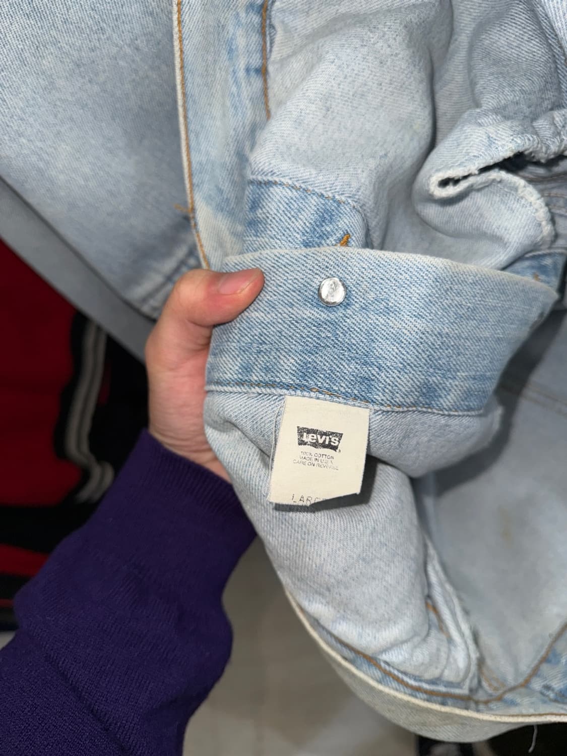 90s LEVIS USA DENIM JACKET (110) 상품이미지5