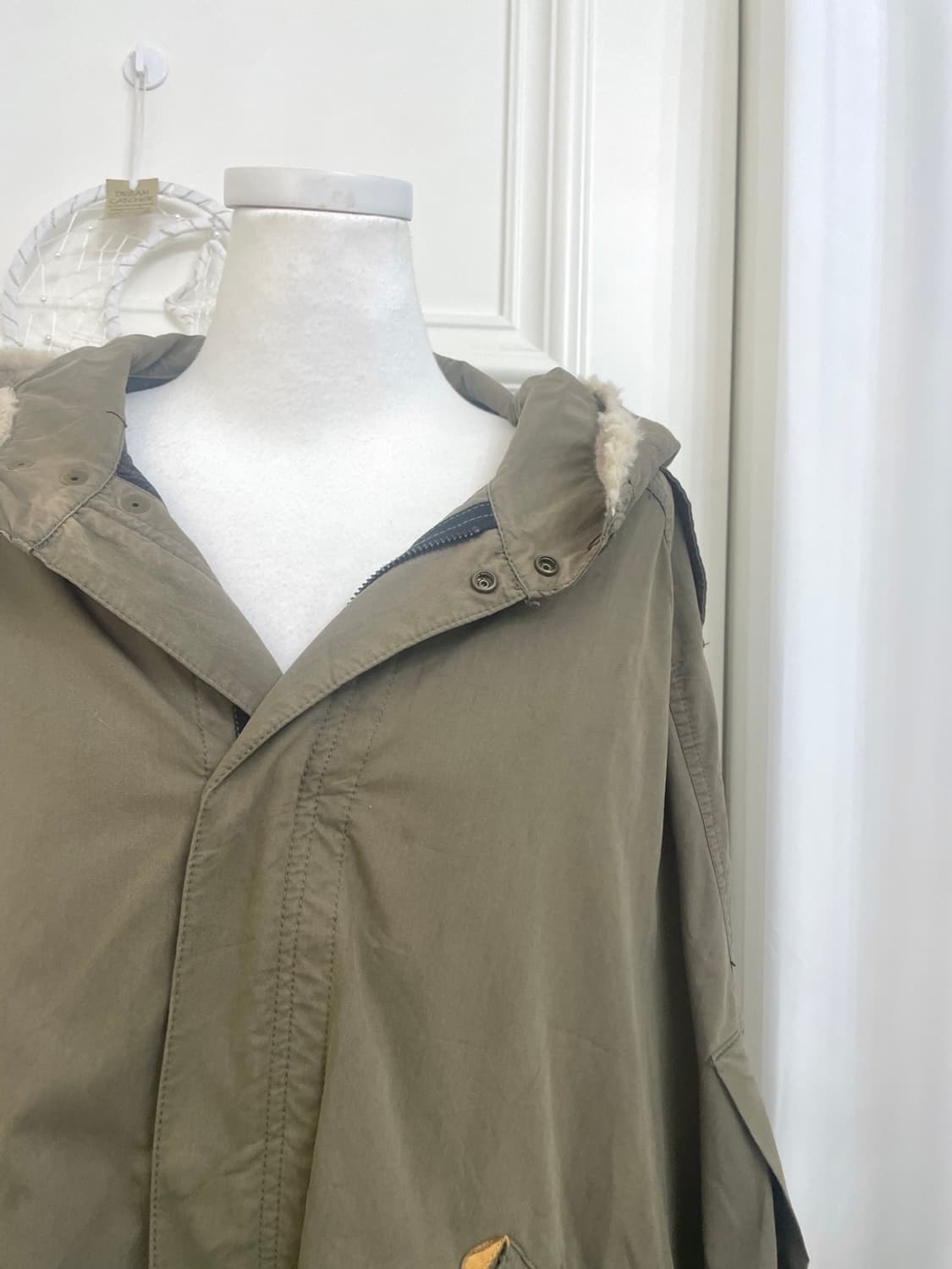 khaki pocket point hoodie cape outer 상품이미지6