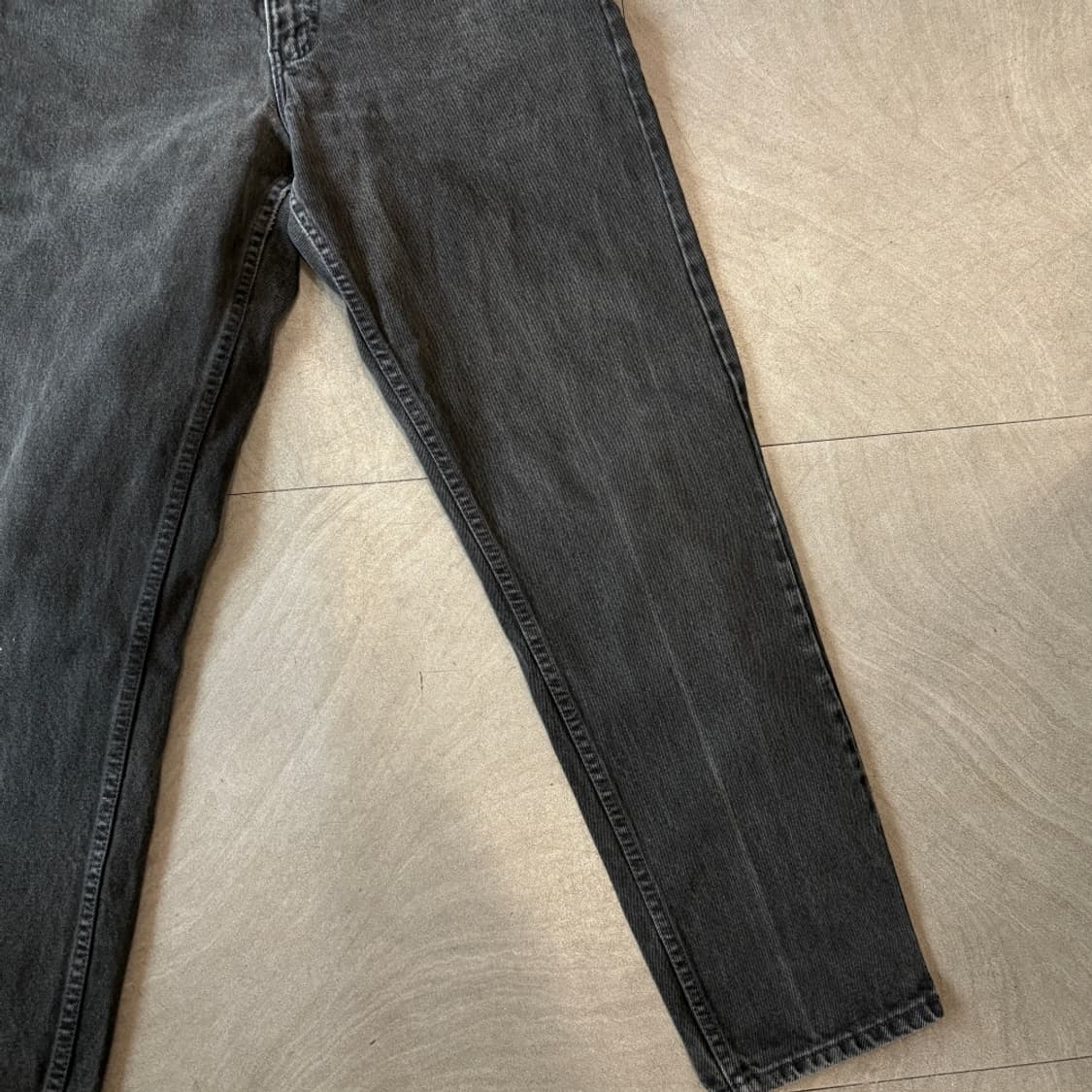 95년 미국 생산 리바이스 550 데님 오렌지탭 블랙 팬츠 상품이미지3