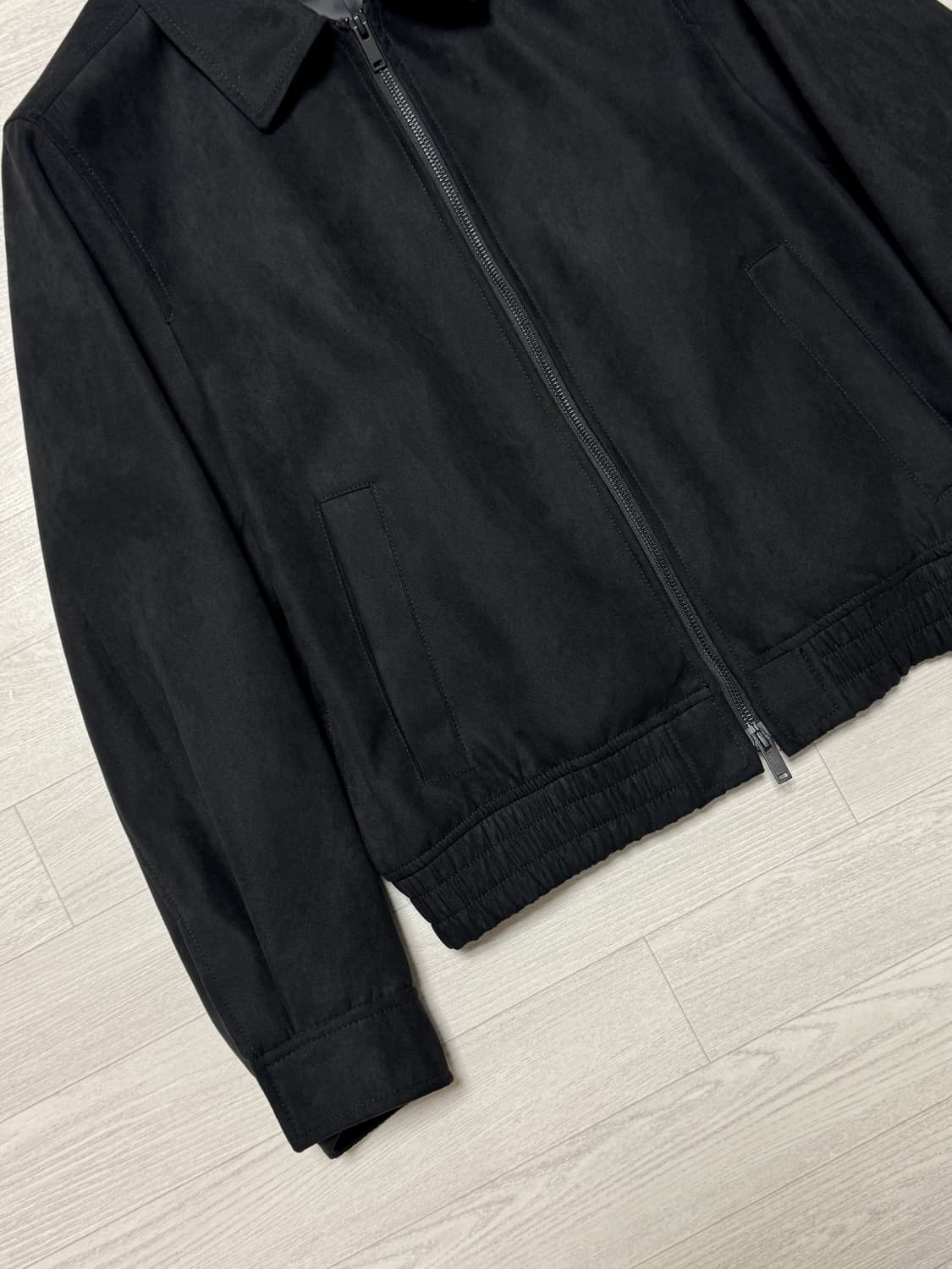 무신사 스탠다드 신세틱 스웨이드 미니멀 블루종 재킷 블랙 M 상품이미지3