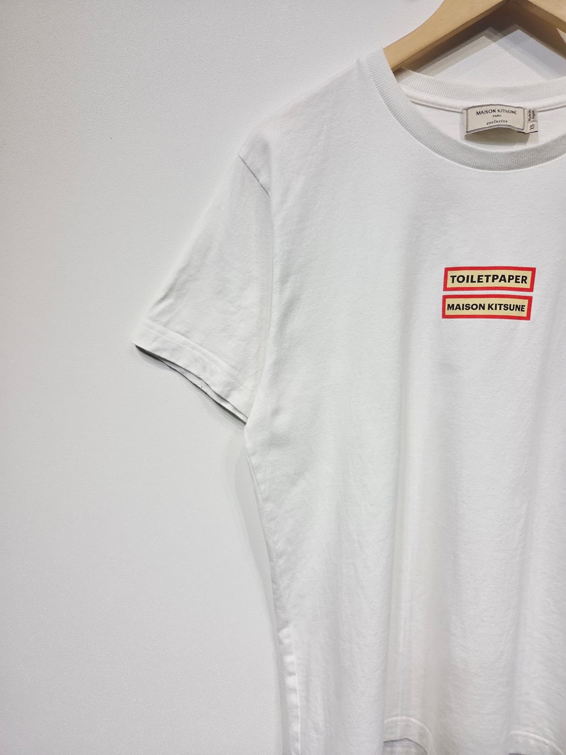 메종키츠네x토일렛페이퍼. 반팔 티셔츠 화이트_XS 상품이미지3
