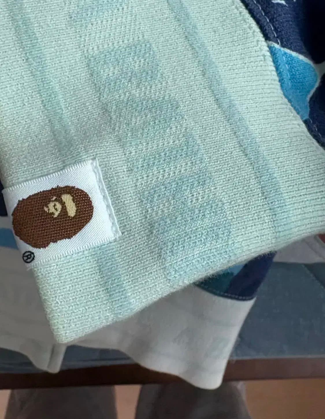 베이프 블루카모 후드집업 L 상품이미지5