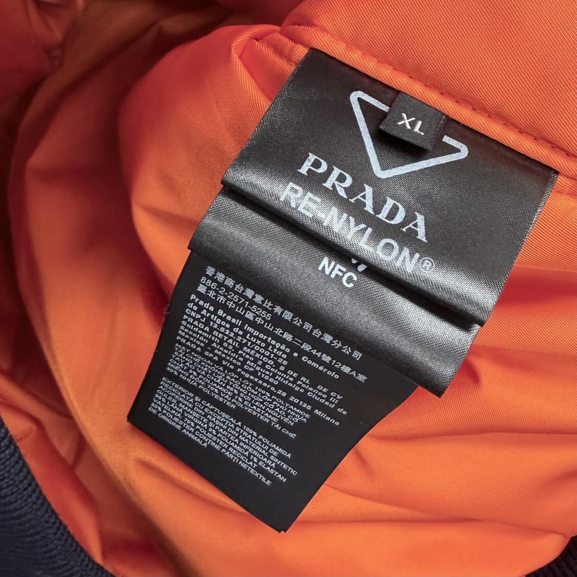 [S급/XL] 프라다 리나일론 봄버 블루종 자켓 다크네이비 상품이미지7