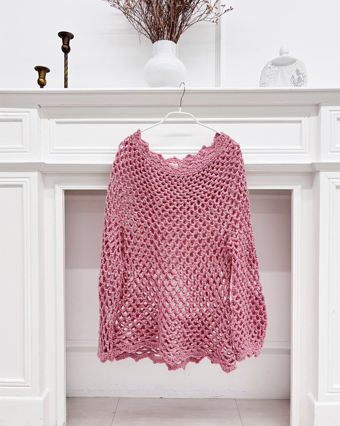 lovey pink crochet pullover 상품이미지3