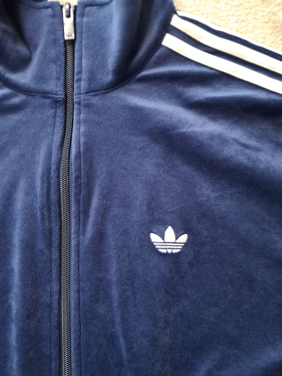 아디다스 베켄바우어 벨루어 트랙 자켓 나이트 인디고  상품이미지3