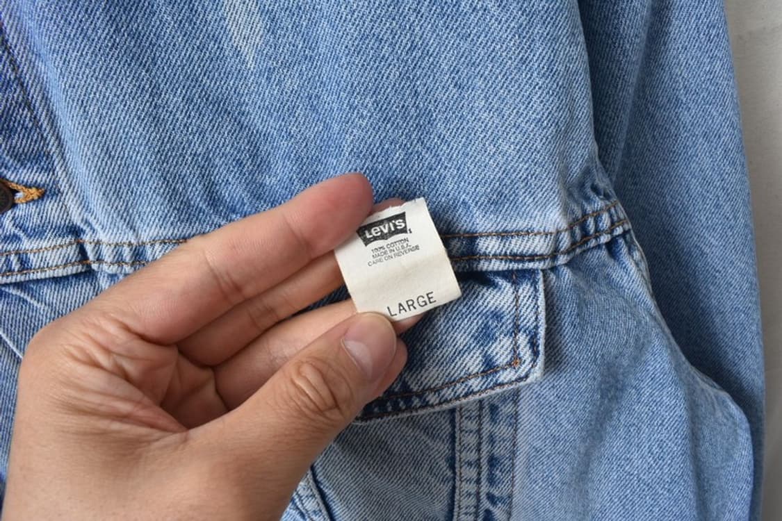 90S USA 리바이스 데님 트러커 청자켓 L 상품이미지8