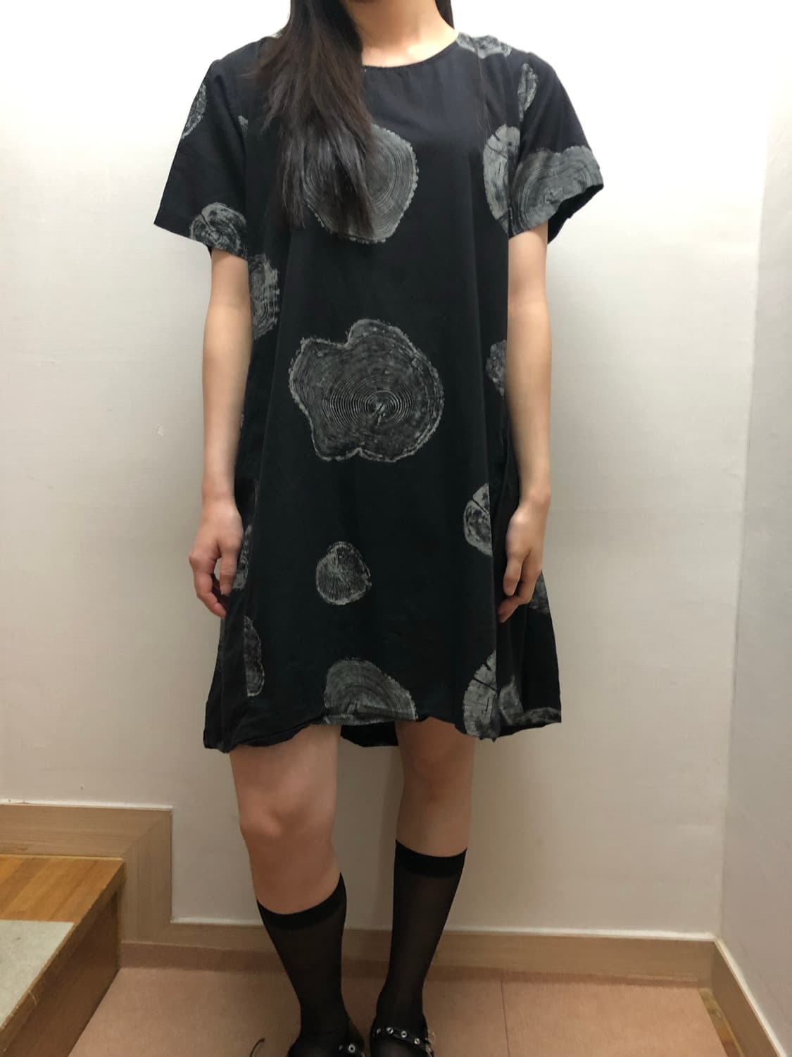 빈티지 블랙 미니멀 원피스 상품이미지3