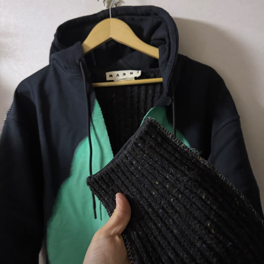 마르니 버진울 후드 티셔츠 M 오버핏 (남성 105까지) 상품이미지4