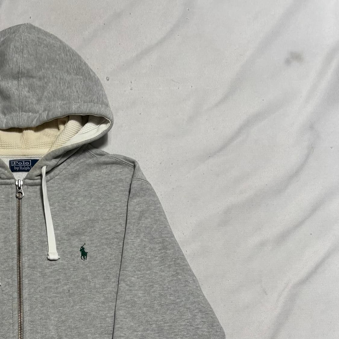 L 폴로랄프로렌 그린 포니자수 그레이 후드집업 상품이미지1