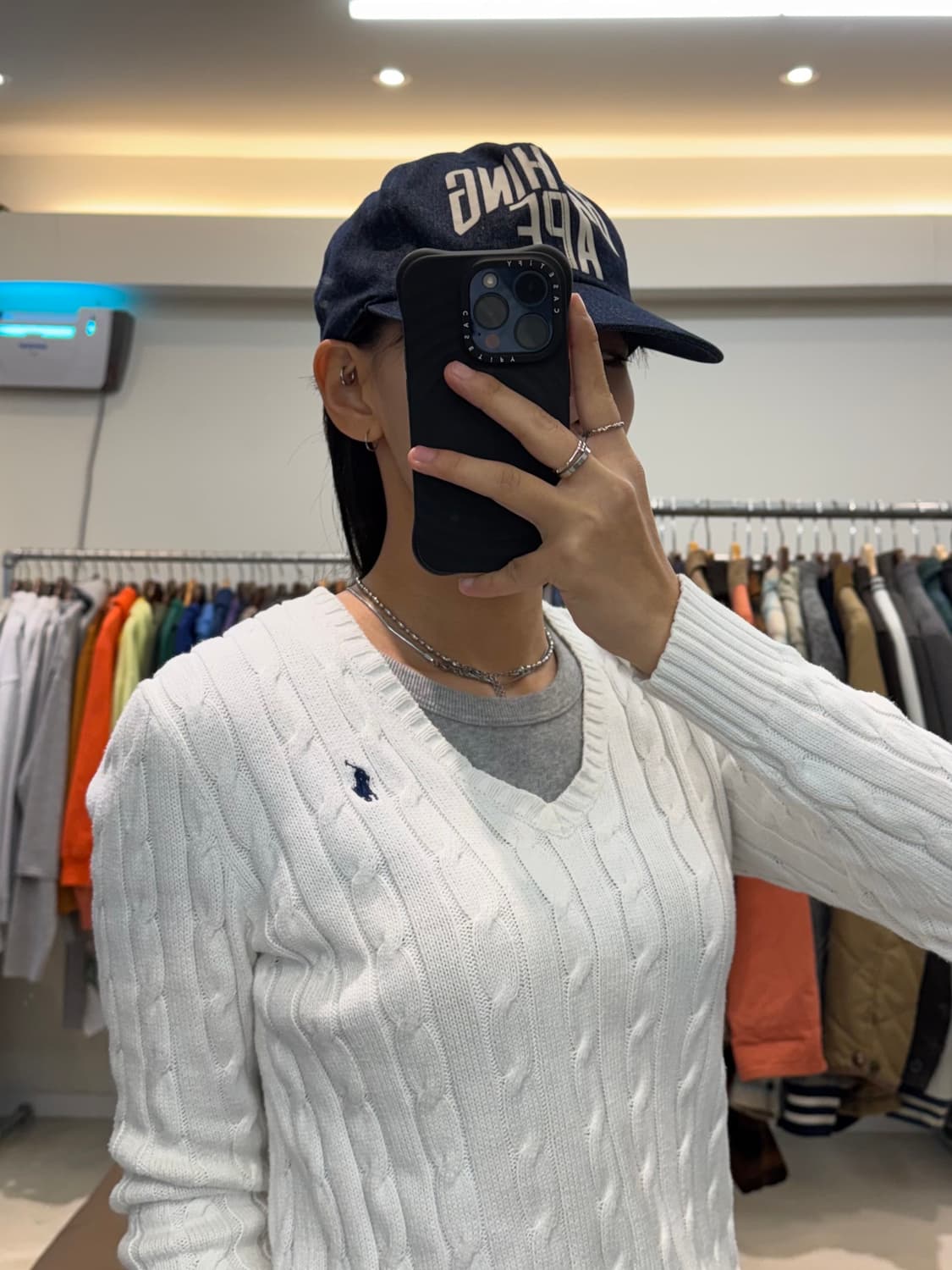 폴로 랄프로렌 브이넥 꽈배기 니트 상품이미지8