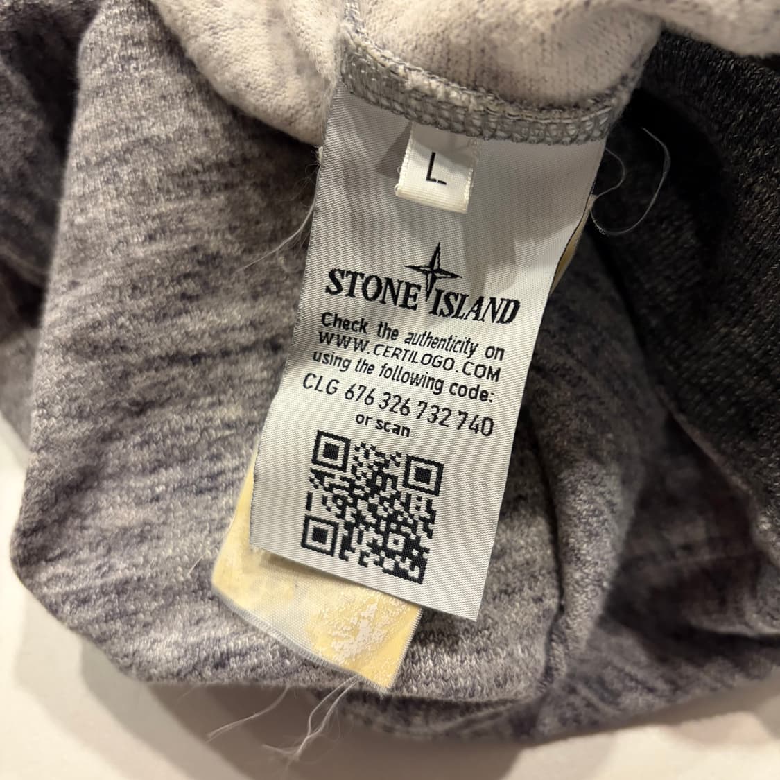 [L] 스톤아일랜드 스웻 와펜 맨투맨 그레이 C363 상품이미지8