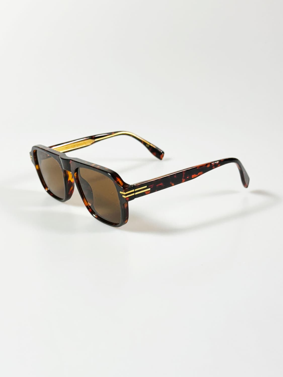 CANAAN 토터스쉘 볼드 스퀘어 프레임 빈티지 선글라스 상품이미지3