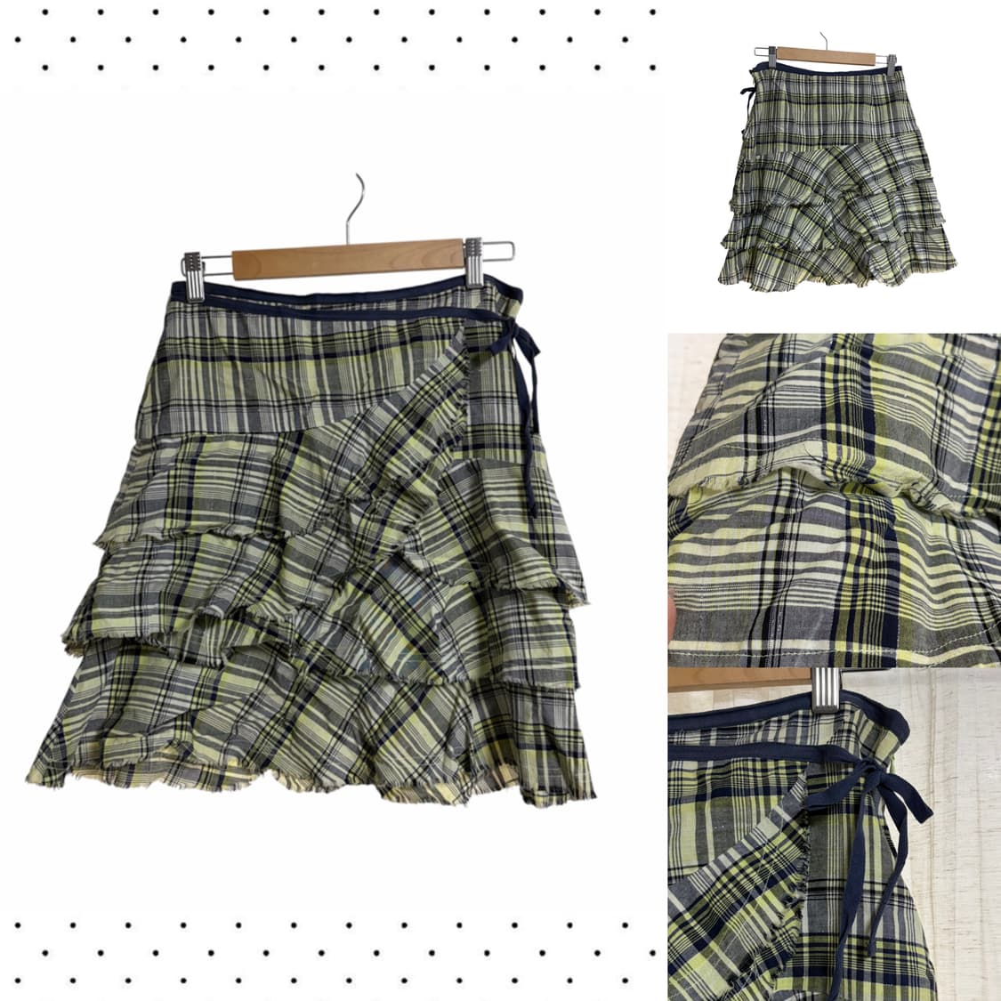 글리터 체크 캉캉 스커트 상품이미지3