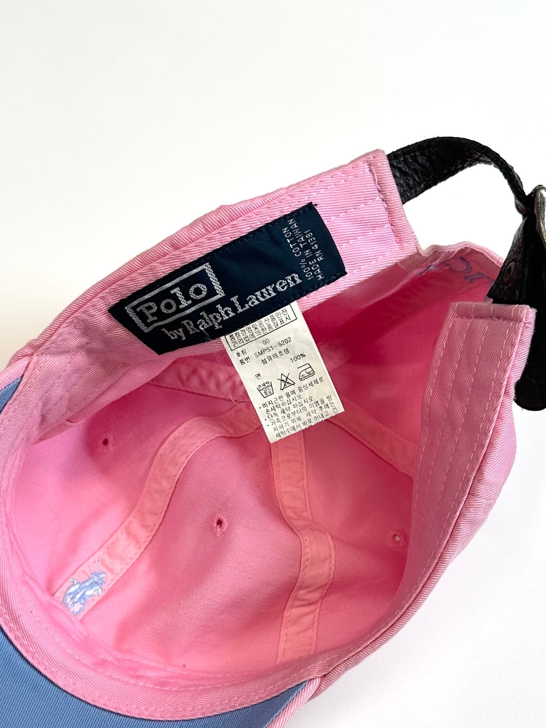 폴로 볼캡 가죽스트랩 핑크  상품이미지3