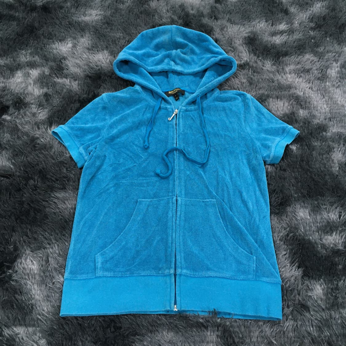 투티/0252 쥬시 꾸뛰르 블랙 라벨 슬림핏 y2k 후드집업 백 포인트 상품이미지4