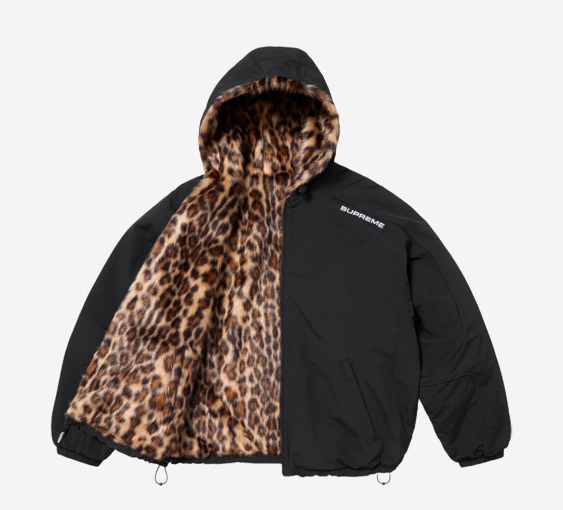 슈프림 리버시블 레오파드 퍼자켓 L 상품이미지3
