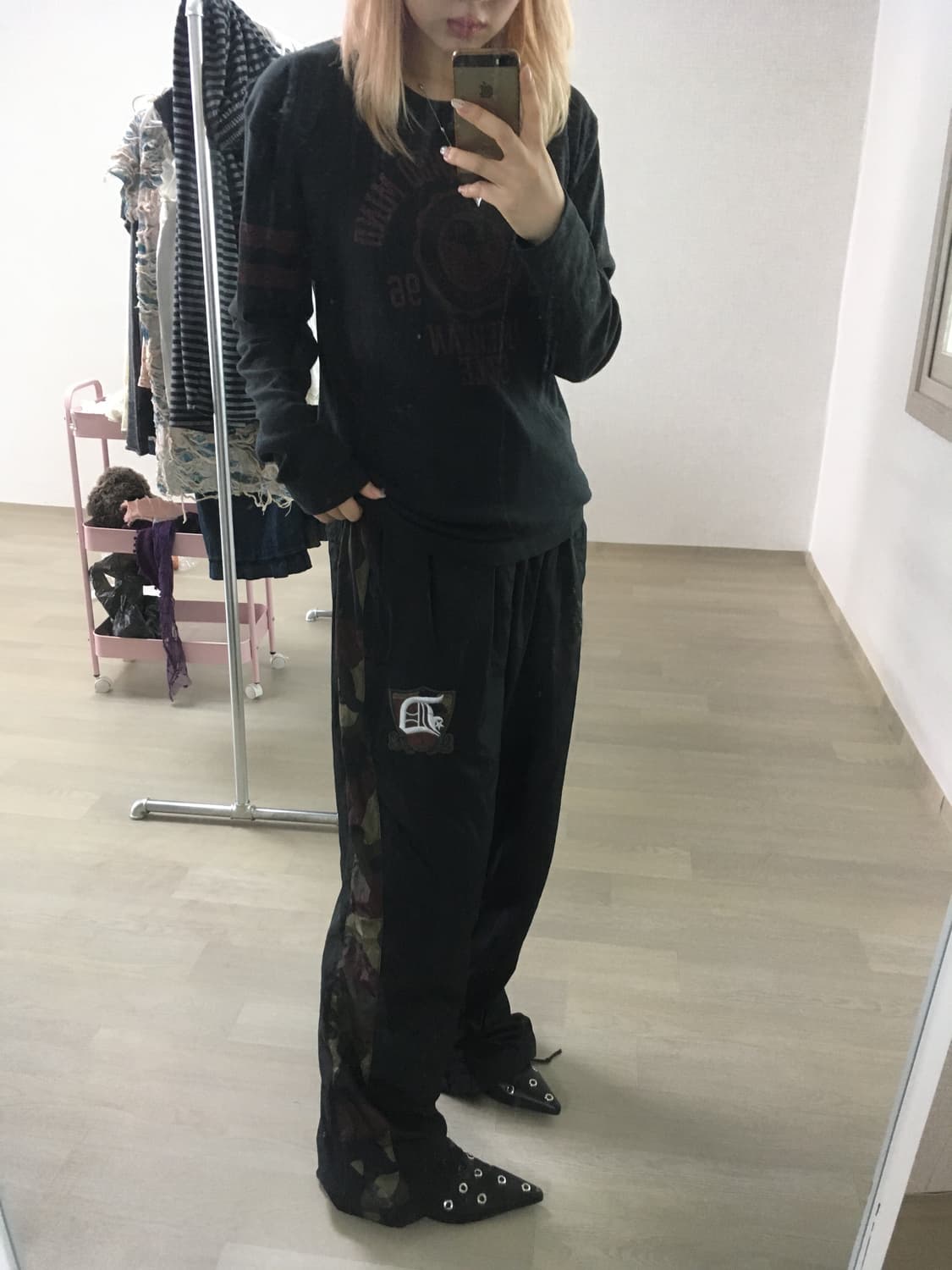 jpn vintage camo patch wide pants 상품이미지6