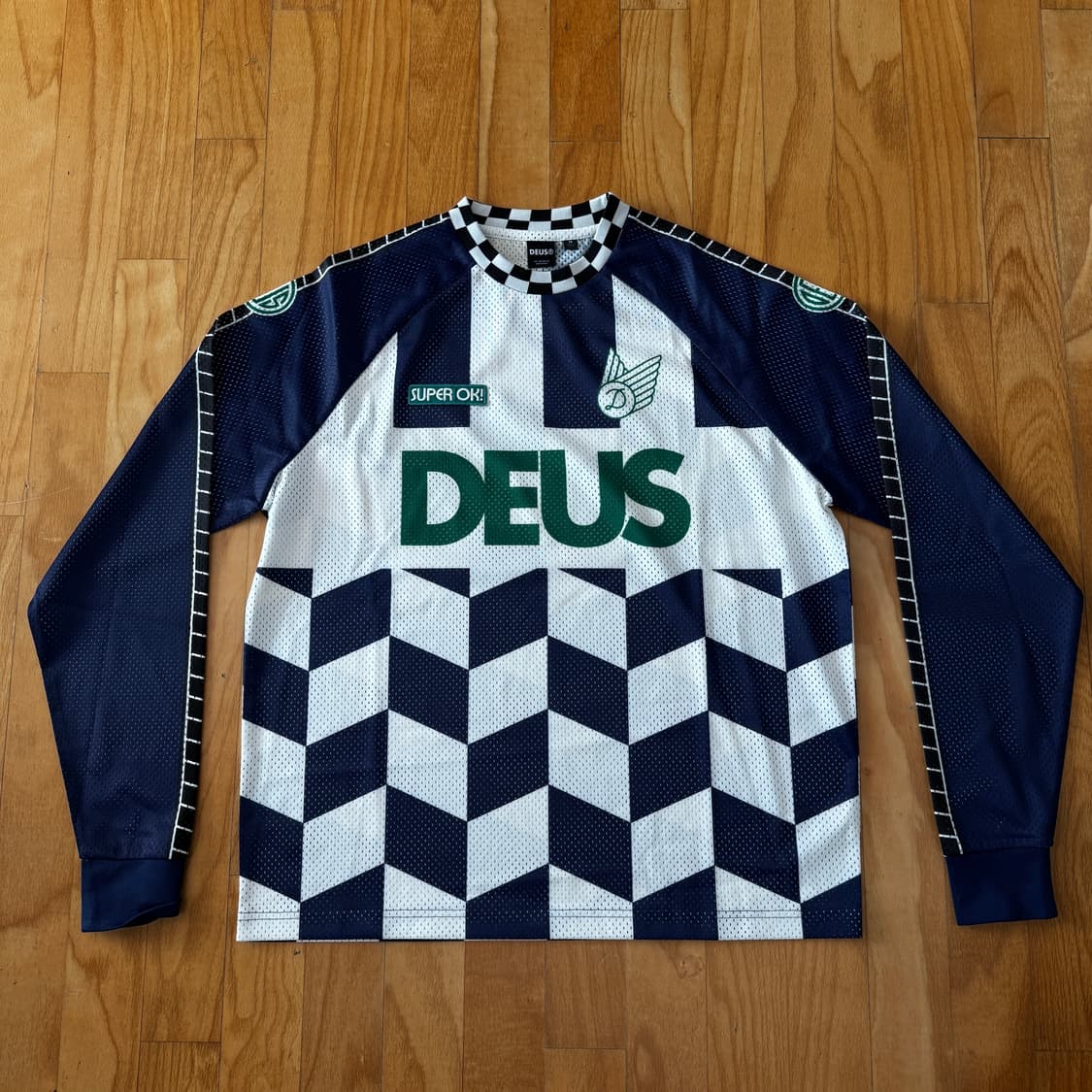 데우스 DEUS 메쉬 체커 져지 M 신품 상품이미지1