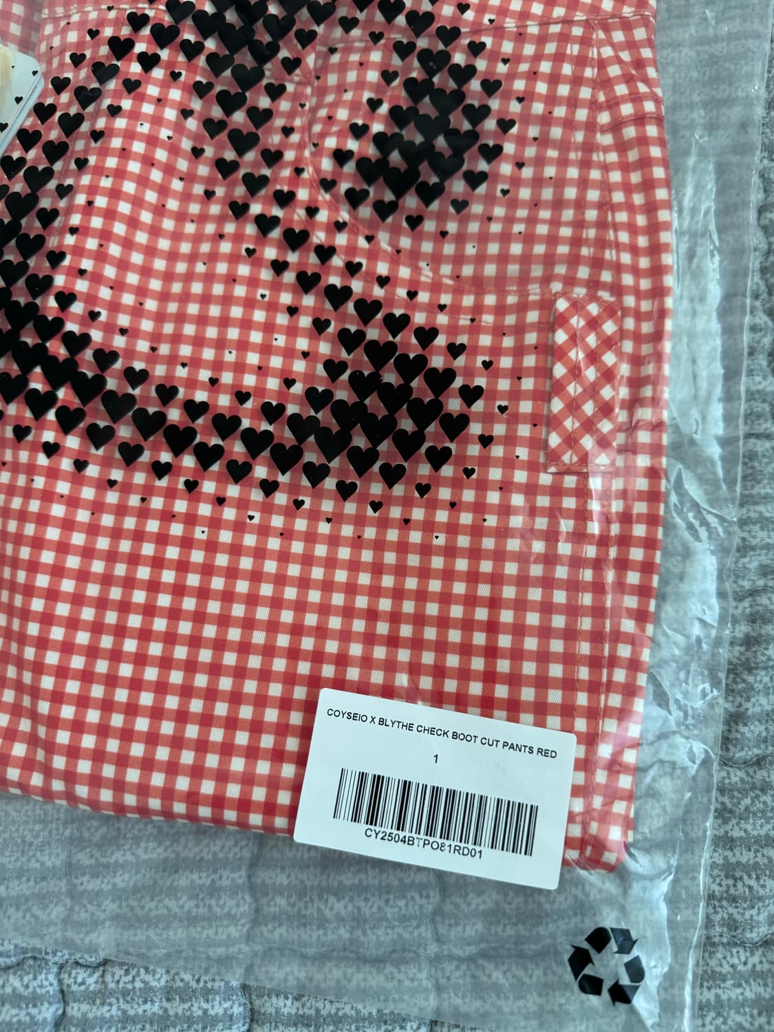 코이세이오 X 브라이스 체크 부츠 컷 팬츠 레드 상품이미지4