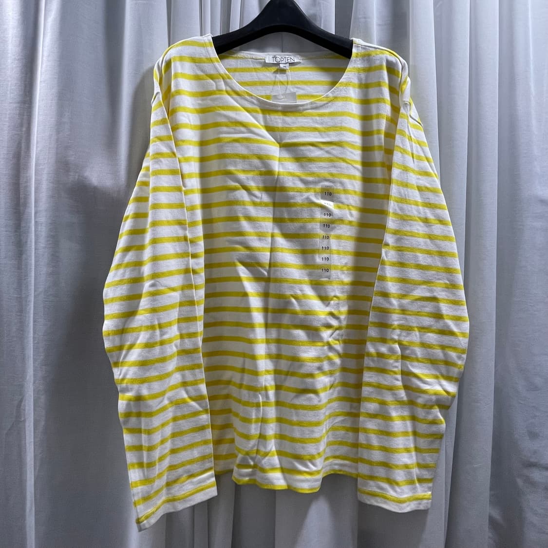 탑텐/ 옐로우 스트라이프 보더티/ 110 상품이미지1