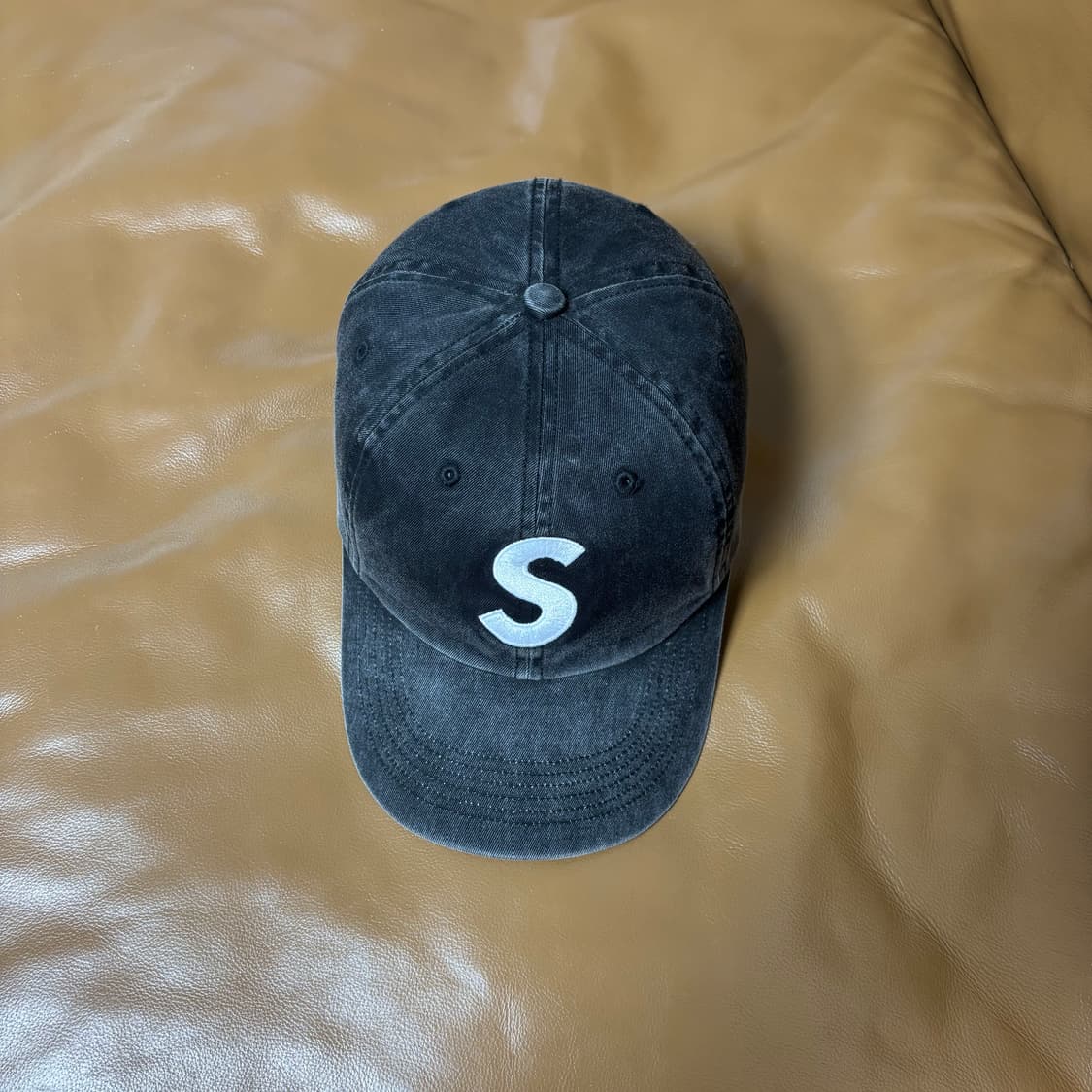 Supreme 슈프림 23fw 피그먼트 블랙 S로고 6패널 볼캡 모자 상품이미지5