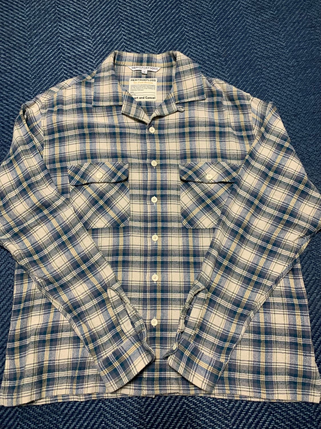 헤리티지플로스 플란넬 체크셔츠 s 상품이미지4