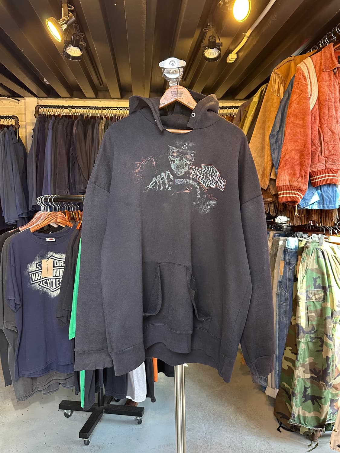 할리데이비슨 페이드 데미지 프린팅 스웻 후드 상품이미지1