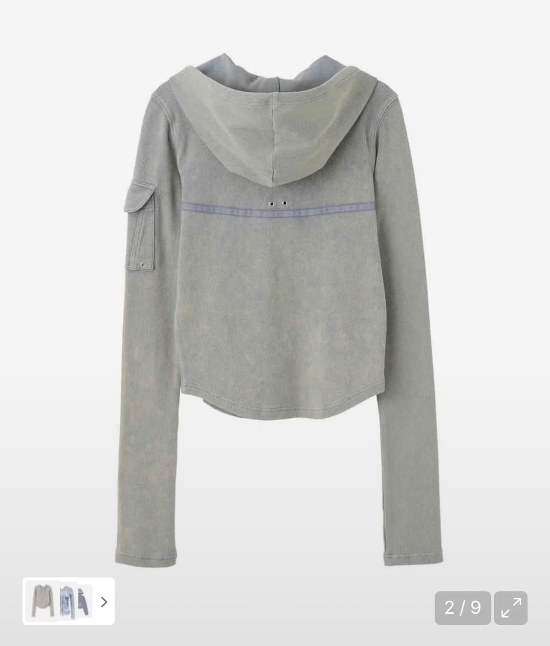 스컬프터 워시드 본디지 후디 세이지 m 상품이미지4