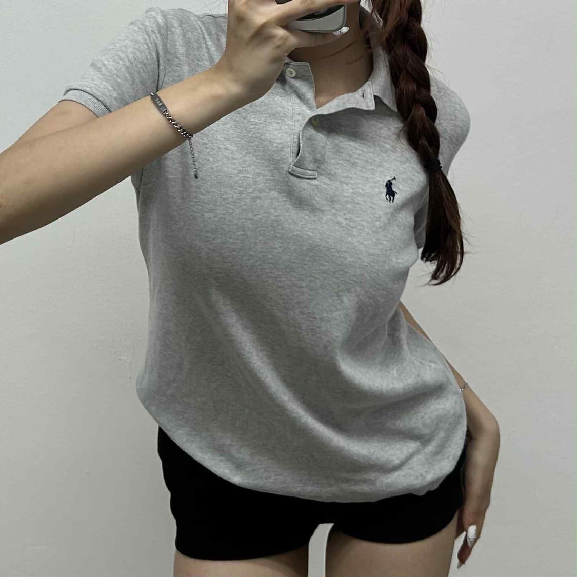 폴로 랄프로렌 그레이 여리핏 pk 반팔 티셔츠(S) 상품이미지2