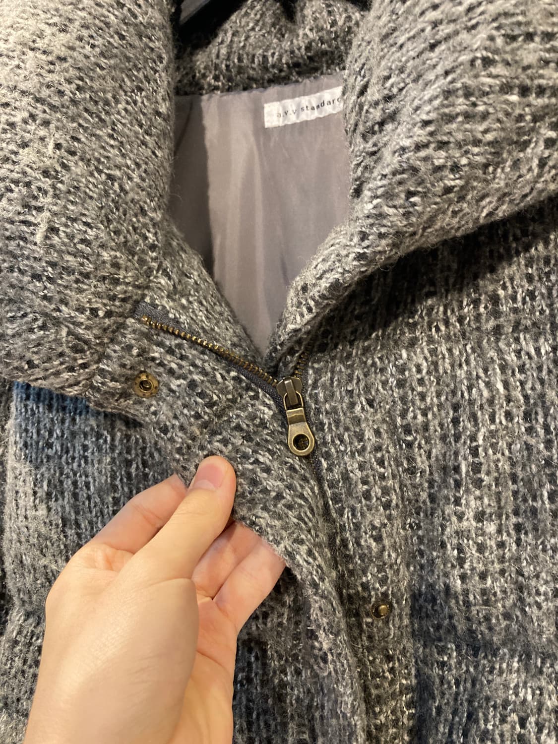 볼드 니트 패디드 자켓 상품이미지4