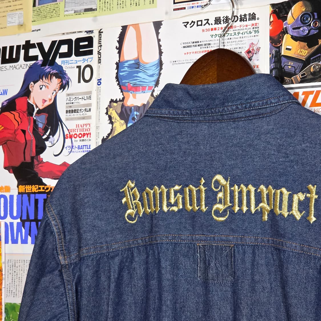 JPN 올드스쿨 빈티지 레터링 데님 셔츠 상품이미지6