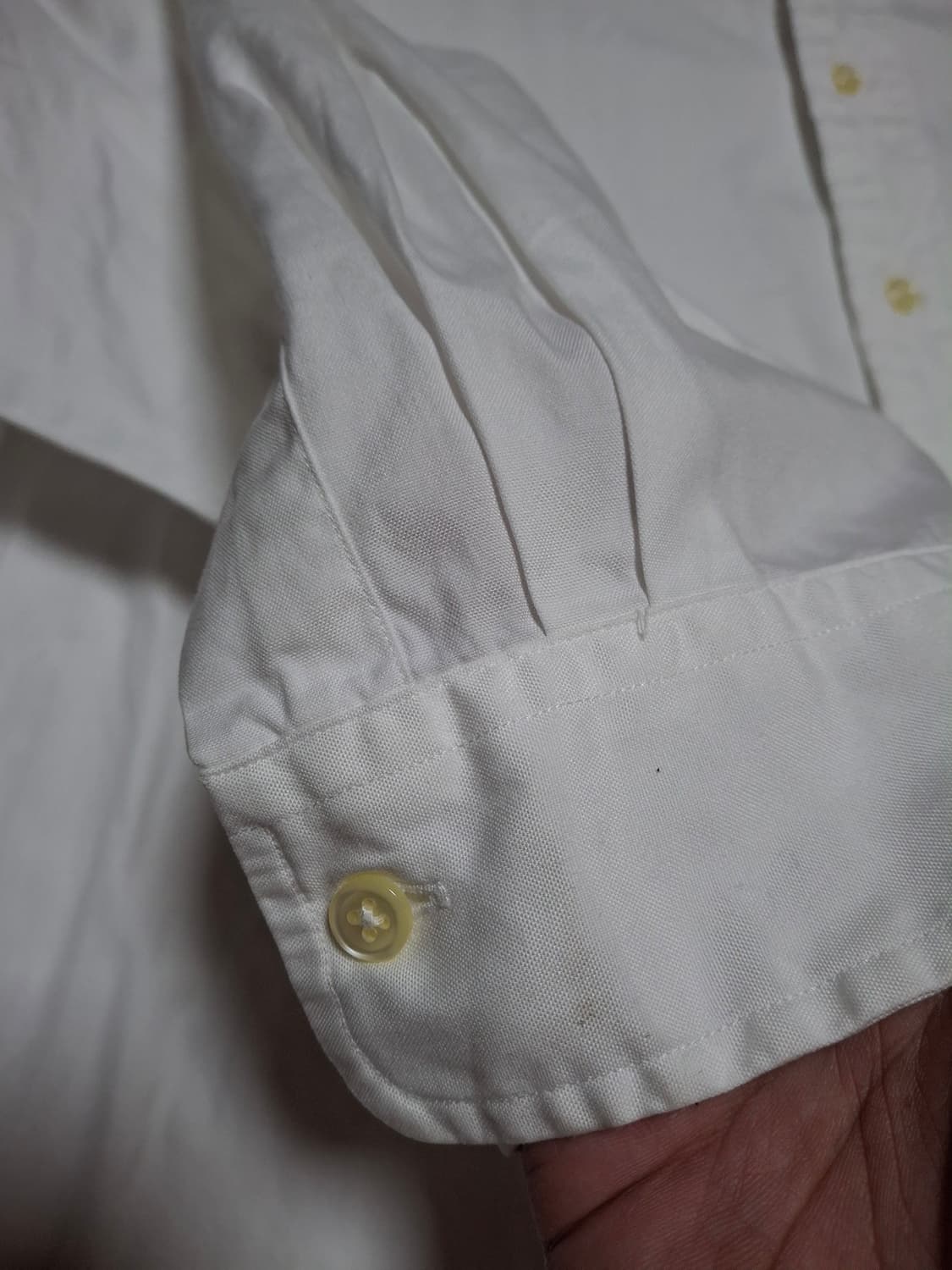 90s 랄프로렌 화이트 옥스포드 셔츠 야머스 핏 17/5 상품이미지5