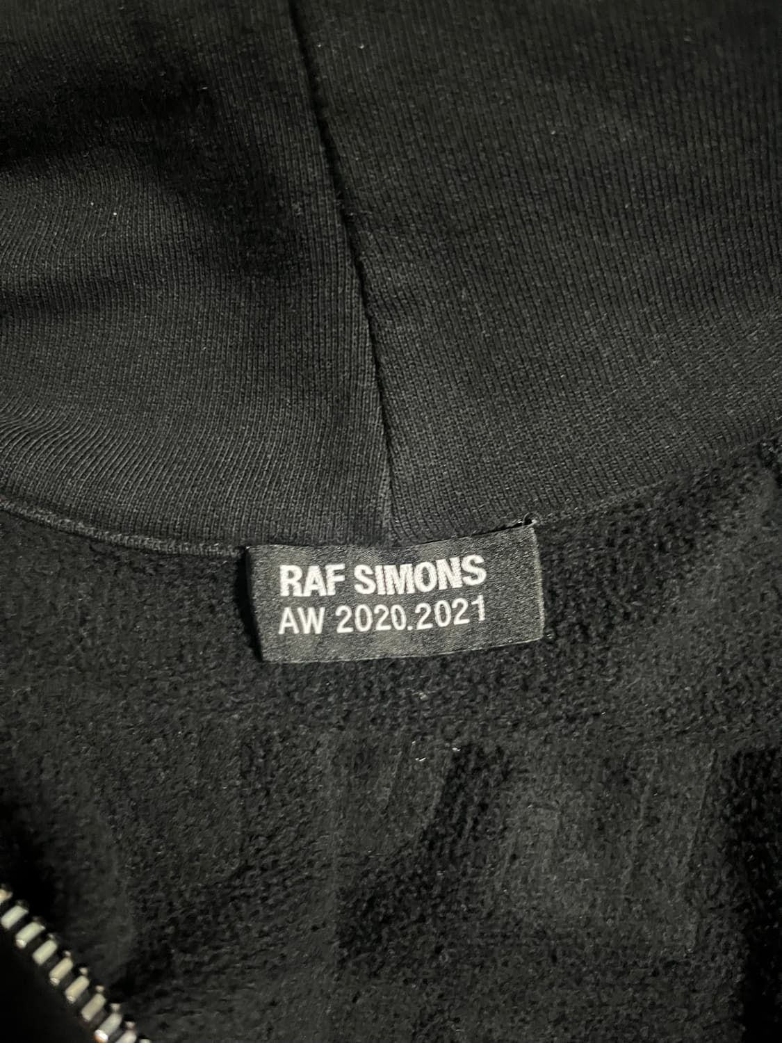 [S] Raf simons “LOVE” 후드 집업 블랙 상품이미지4
