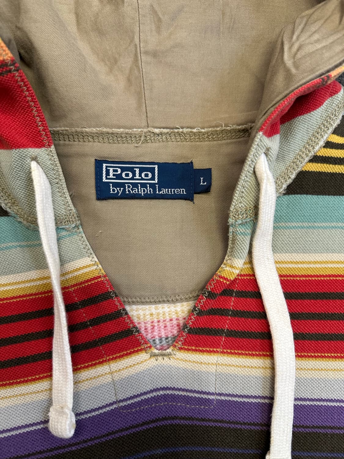 폴로 랄프로렌 인디안 단가라 후드티 L 상품이미지3