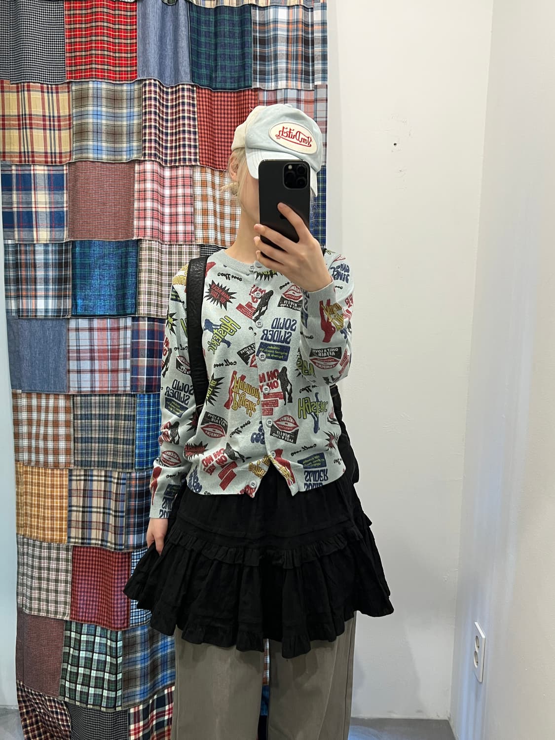 블랙 도트 프릴 스커트 상품이미지1