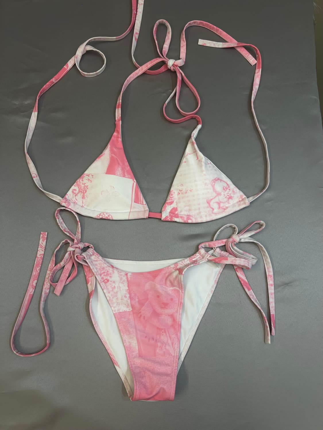 투머치택스 PRINTED 핑크 비키니 세트 상품이미지2