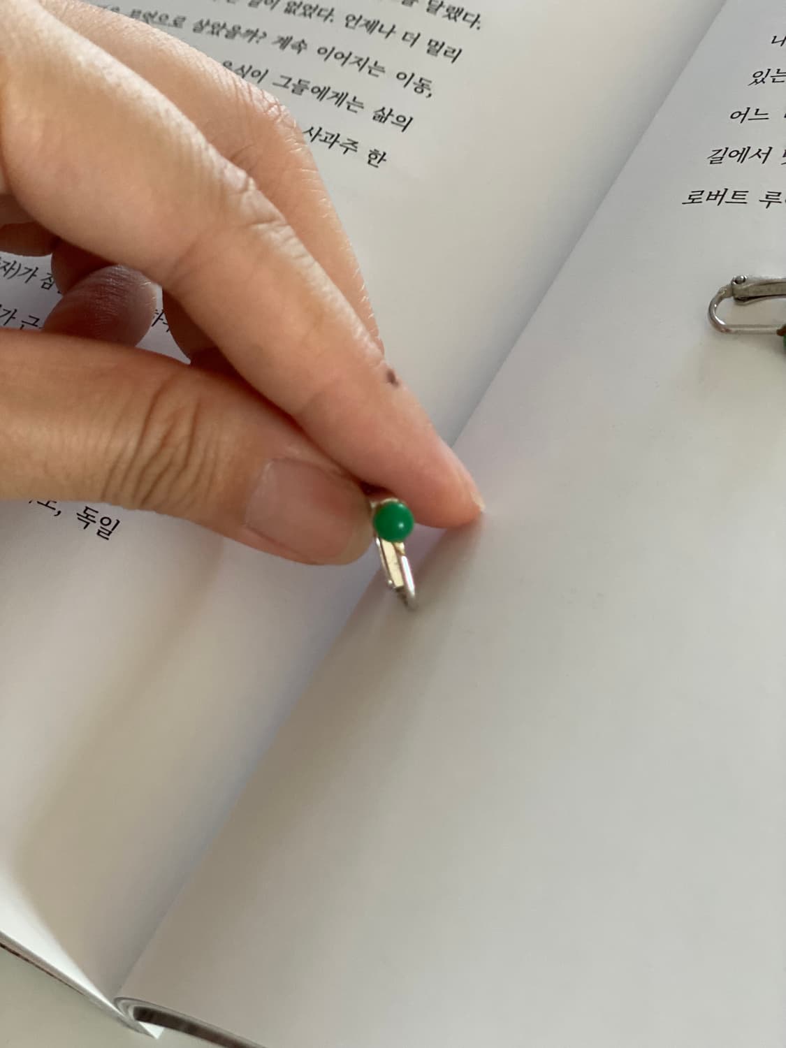 빈티지 그린 귀걸이 귀찌 상품이미지3