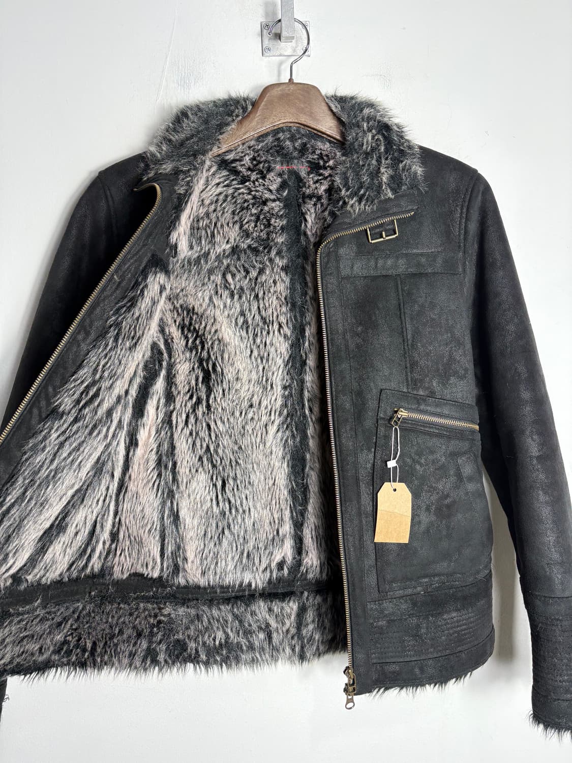 Morgan homme 블랙 무스탕 상품이미지3