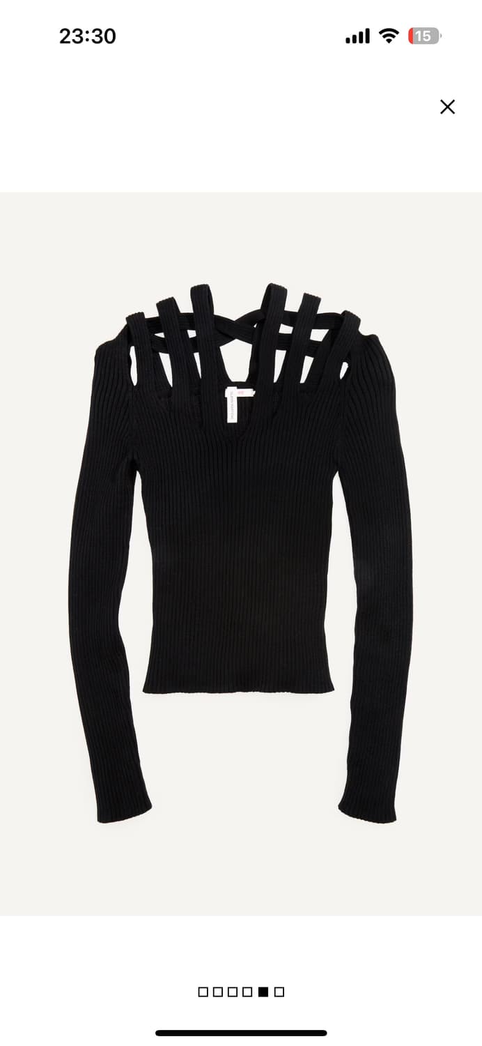 글렌마틴스 h&m x glenn martens 컷아웃 탑 s 상품이미지1