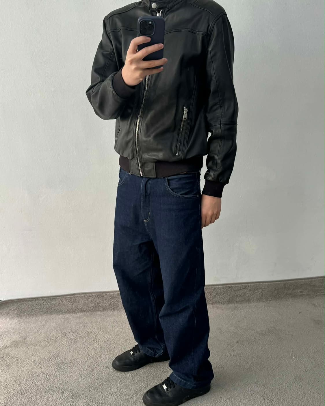 [L] 캘빈클라인 진스 나파 양가죽 봄버 라이더 자켓 테크웨어 상품이미지3