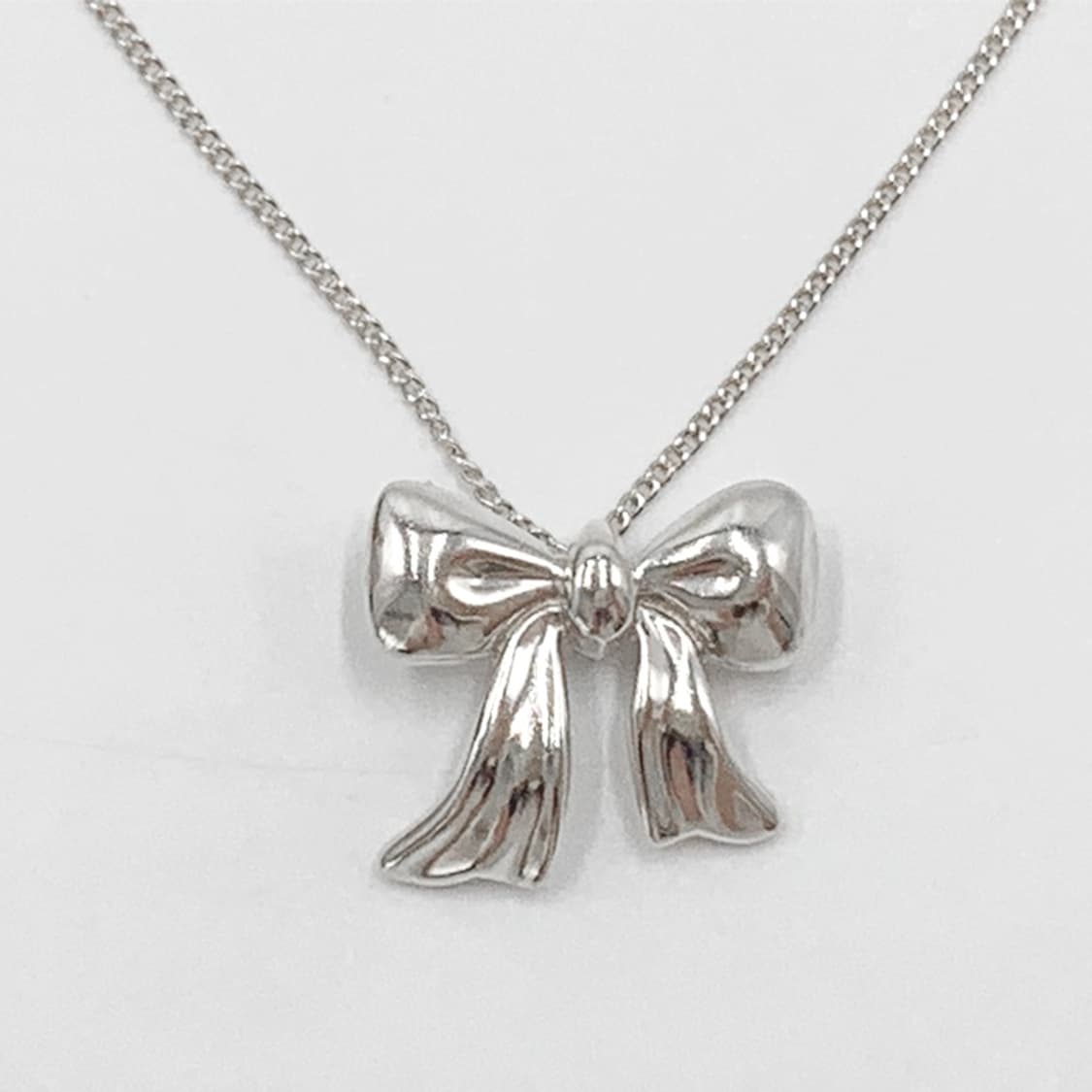 티파니 리본 펜던트 실버 목걸이 NO.105 상품이미지5