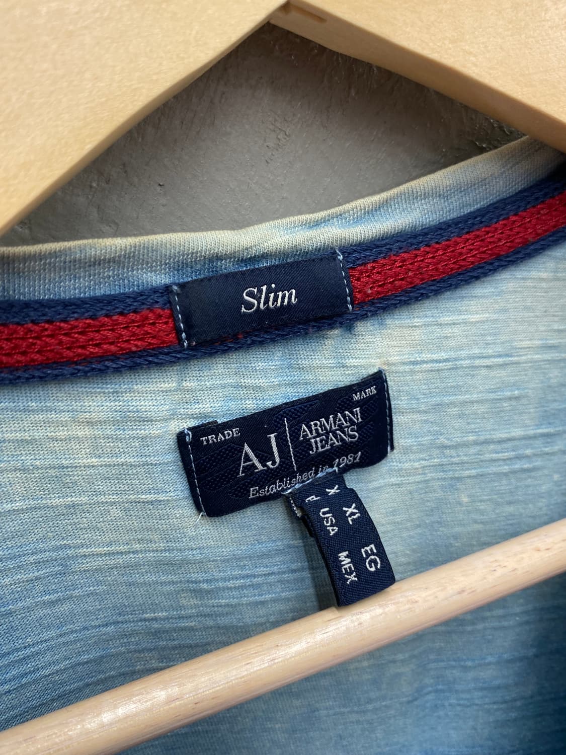 [XL] Armani Jeans 아르마니 진스 페이딩 반팔 티셔츠 상품이미지6